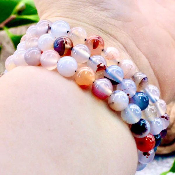 Dendritic Agate Bracelet - 8mm Online now - Image 2