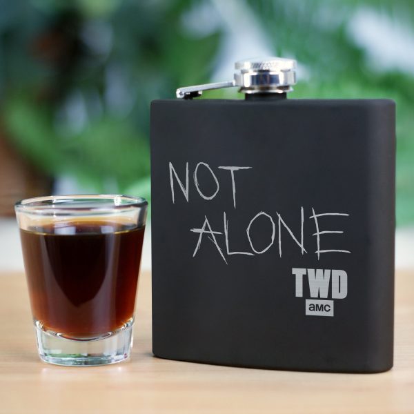 The Walking Dead Not Alone Laser Engraved Flask Discount - Image 3