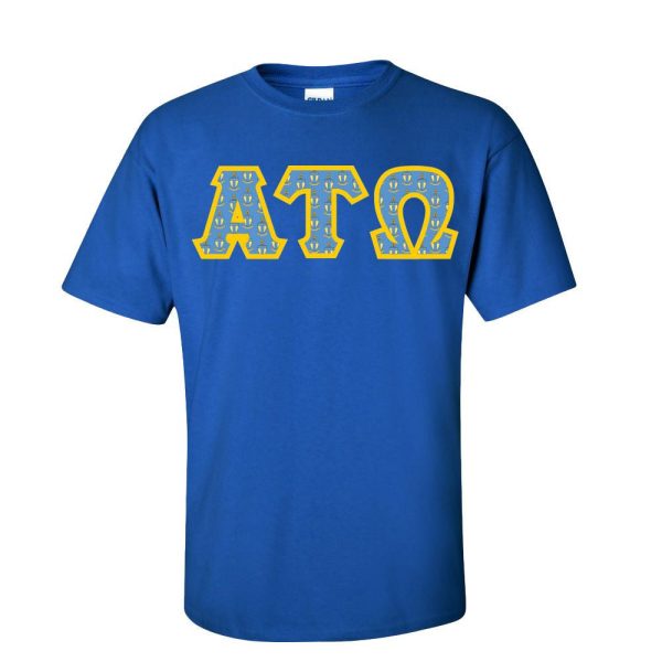 Alpha Tau Omega Fraternity Crest - Shield Twill Letter Tee Sale