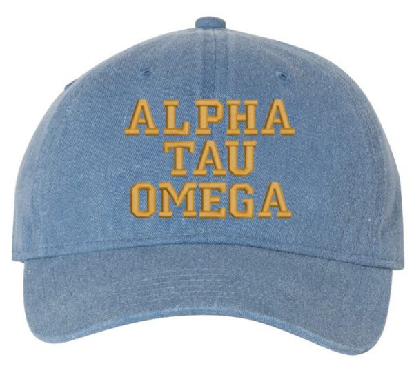 Alpha Tau Omega Pigment Dyed Baseball Cap Online Hot Sale