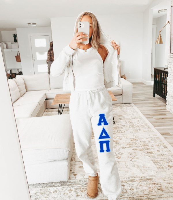 Alpha Delta Pi Lettered Sweatpants Online now