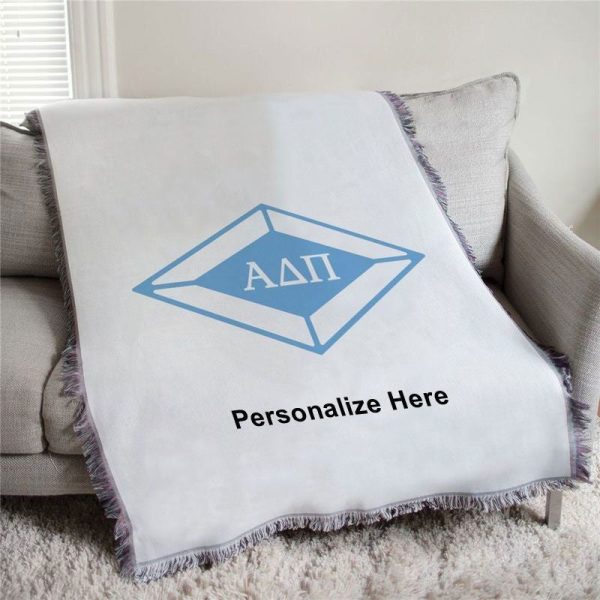 Alpha Delta Pi Diamond Afghan Blanket Throw Hot on Sale