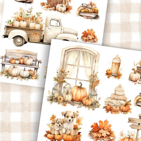 Cozy Fall Farmhouse Rub-on Transfer Set Cheap