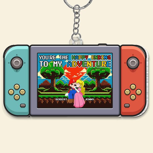 Couple, You re The Happy Ending To My Adventure, Personalized Keychain, 04TOPO281223 For Sale - Image 5